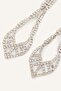 Women's Silver Color Stone Earrings H8637Axns - 2