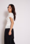 Drawstring Knitwear Blouse Ecru - 3