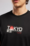 Tobias Men's Loose 100% Cotton Printed Crew Neck T-Shirt Black - 4