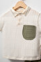 Boy's Polo Collar Knitwear Top and Pants Set -3717 - 4