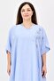 Women Embellished Maxi Dress, Light Blue - 2