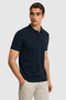 Men's Slim Fit Polo Collar Dark Navy Blue Basic T-Shirt 50322304-Vr100 - 3
