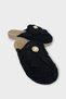 Bow Tie Detail Straw Weave Women's Slippers Black - 5