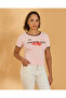 Women Pink Maldives Print T-Shirt