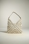 Hand Knitted Straw Bag with Lining - 2