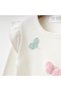 Baby Girl 100% Cotton Ruffled Butterfly Embroidered Top Bottom Set, Baby Girl Gift Set, Blue Butterfly Set - 3
