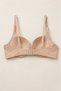 Skin Color Premium Quality Laser Cut Seamless Non-Marking Push up Padded Supported Gathering Removable Strap T-Shirt Bra - 7