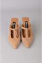 Seç 2622 genuine leather women's heel slipper (heel height: 9 cm) sigaro - 2