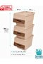 3-Tier Wheeled Storage Box with Lid, Goods and Food Organizer 3X12 Liters (Brown) - 2