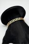 Greek Pattern Gold Steel Handcuff Bracelet Modern Women's Bracelet - 2