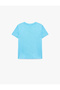 Crew Neck Short Sleeve Cotton Printed T-Shirt - 4