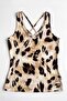 Women's Single Viscose Blouse Leopard Patterned V-Neck Cross Back Detailed Stylish and Modern Design (216007) - 3