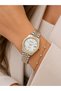 Women's Wristwatch Steel Band with Calendar Silver-Gold Color Casual and Stylish Combination Bracelet Gift - 3