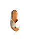 Eliza Cream Genuine Leather Women's Slippers - 5