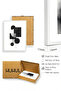 White Wooden Framed 3 Piece Set Painting Huhu432 - Triple Painting Set White Frame - 2