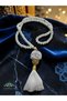 Crystal Stone Rose Detailed 99' Rosary 8 mm |   Stylish Gift Model