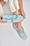 Y726864006 Blue Lace Women's Ballerinas - 3