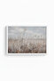 White Wooden Framed Painting of Doğadan Enstantenenes Huhu281 - Single Painting White Frame
