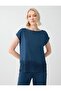 Dark Petrol Lace Detailed Knitted Blouse