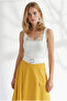 Women's Ecru Double Layer Lace Detailed Thick Strap Blouse Blz-19003382