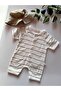 100% Cotton Striped Baby Boy Summer Rompers with Hat - Set of 2 - 2