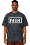 Nin Rock Metal Music Band Back Printed Unisex Oversize Vintage Washed T-Shirt - 4