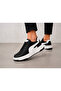 Men's Black and White Sneaker Thick Sole Casual Sports Shoes - 7