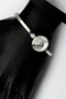 Silver Steel Women's Handcuff Bracelet with Moon and Star Detail - 3