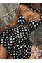 Strapless Backless Polka Dot Mini Dress - 4