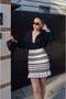 Ecru Haste Striped Knitwear Skirt - 3