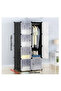 8 Cube DIY Plastic Cabinet Portable Modular Storage Organizer black - 2