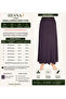 Hesna Women's Rana Cross Crepe Lined Elastic Quality Skirt - 3