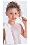 Glittery Collar Bowknot Girls' Dress - 2