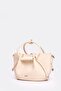 Women's Mini Hand and Shoulder Bag with Drawstring Detail, Stylish Daily Bag, Beige - 4