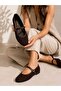 Women's Elegant, Mesh Detailed, Stylish, Comfortable, Casual Ballerinas - 6