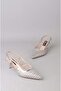 Seç 8526 Knitted Heel Shoes (Heel Height:7 cm) Silver - 7