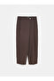 72703 Double-Breasted Trousers with Waist Detail - Brown - 5