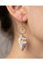Polymer Clay Special Design Purple Earrings with Gold Detail