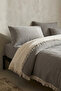 Valmia Double 4-Layer Muslin Bedspread 220X230 cm Buldan Handmade Unfilled Fringed Bedspread - 5