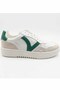 Genuine Leather Lace-Up Comfortable Daily Sneaker Shoes Green Sports Shoes