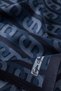 Navy Blue Chain Pattern Tivil Silk Scarf - 2