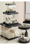 Set of 4 Acetate Dowry Boxes (Transparent - Foldable - Practical Installation) (Small + Medium + Large + Round) Black - 4