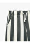 Cotton Pocketed Waist-Tied Striped Shorts - 3