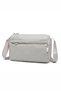 Daily Small Size Waterproof Lightweight Crinkle Fabric Women's Crossbody Bag Ice Gray - 2