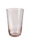 KLIPPLAX Glass, striped pink, 40 cl