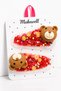 2-Piece Children's Snap Hair Clips with Teddy Bear Figures – Transparent Glittery Colored Hair Clip Set