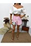Women's Scallop Embroidered Shorts Pink - 7
