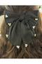 Satin Bow Hair Clip with Pearl and Stone Detail - 3