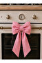 Gingham Patterned Decorative Door Ornament Oven Handle Bow Kitchen Ornament - 2