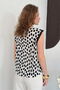 D 3070 Lace Detailed Polka Dot Pleated Blouse - Cream |   D3070 - Cream - 5